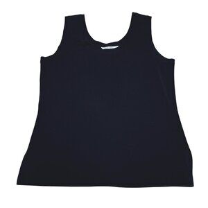 Exclusively Misook Women's Black Sleeveless Knit Tank Top, Size M